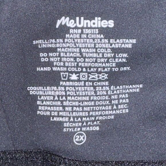 MeUndies MoveMe LongLine Sports Bra "Yoga Bear" NWT Women's 2X - Picture 3 of 4